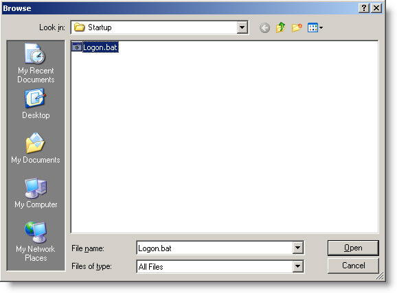 Select Logon Script